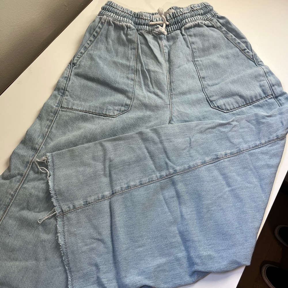 Zara girls drawstring denim size 9